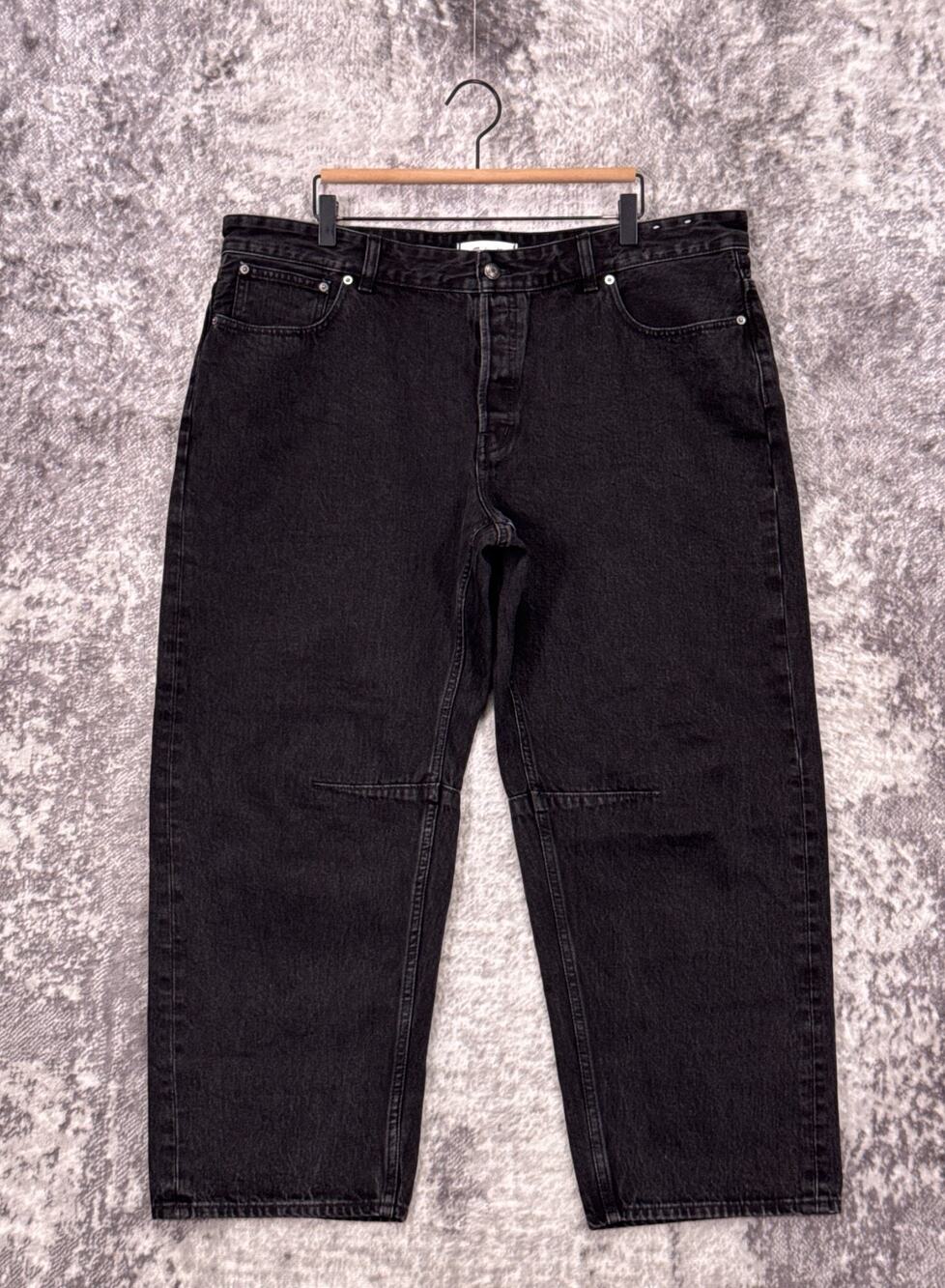 Madewell Jeans 33 Womens The Darted Barrel Leg In Black Wash Denim